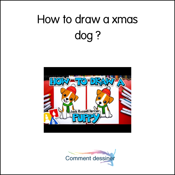 How to draw a xmas dog